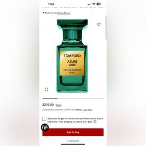 Tom Ford 50ml Azure Lime Eau de Parfum